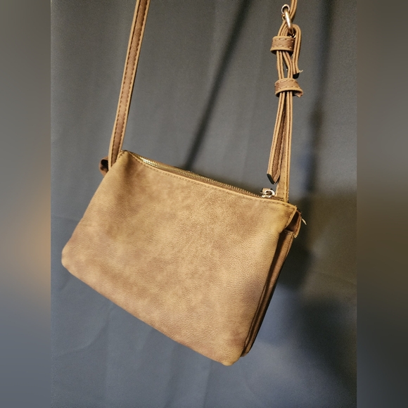 Crossbody Bag, Brown Leather Crossbody Bag - Picture 4 of 8